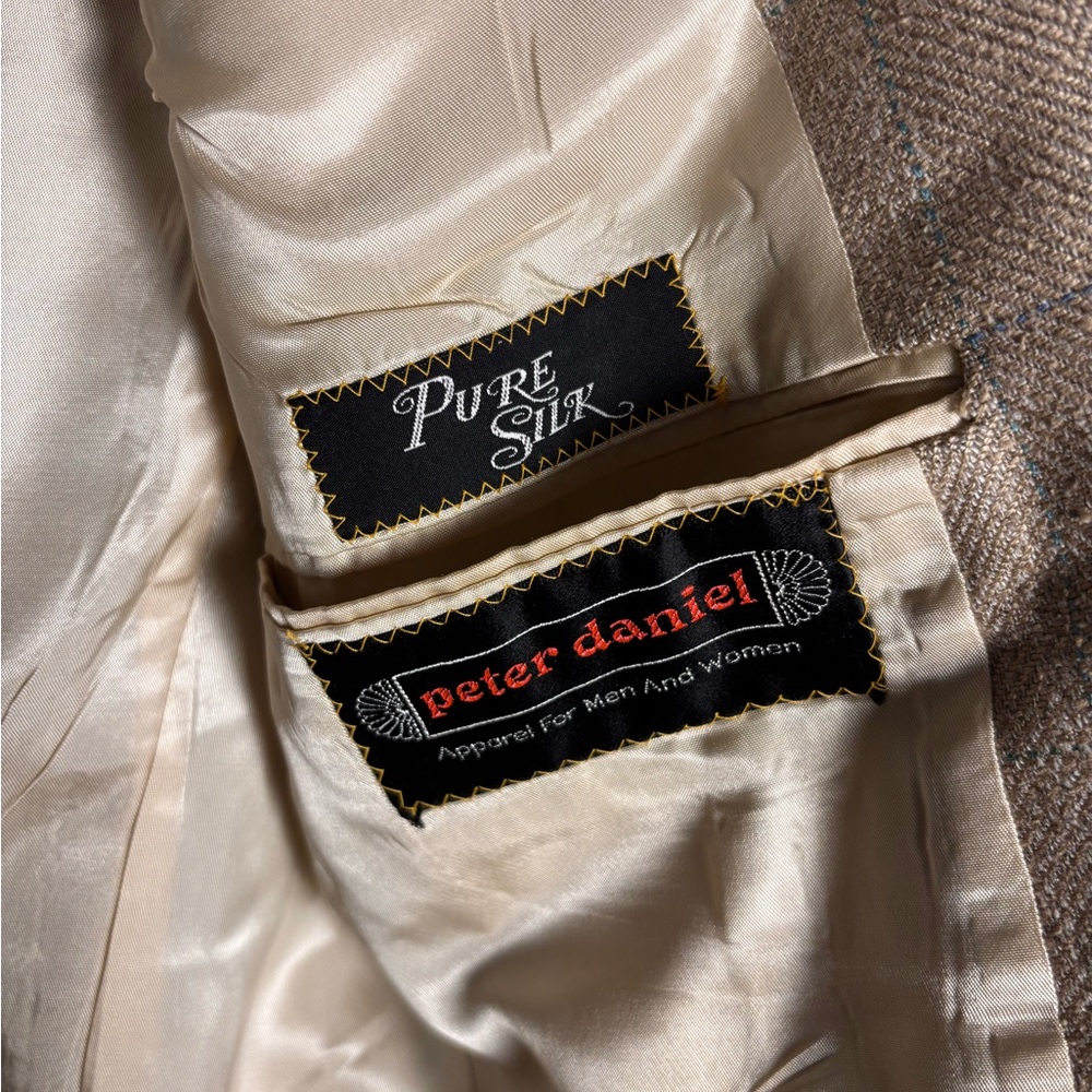 Vintage Polo University Club Ralph Lauren Wool Blazer Made USA Herringbone 46R - Picture 8 of 12